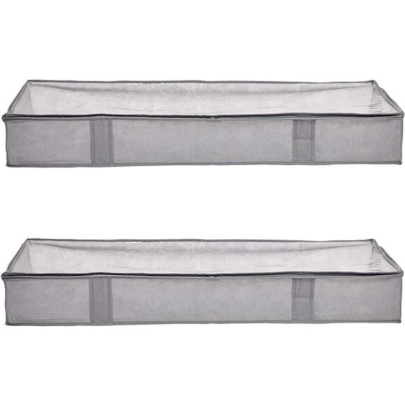 Under Bed Fabric Zipper Blanket Storage Container Bags with  Bags with Handles - Picture 1 of 6
